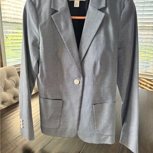 Nordstrom Signature brand seersucker style blazer. Size small. Baby blue color.